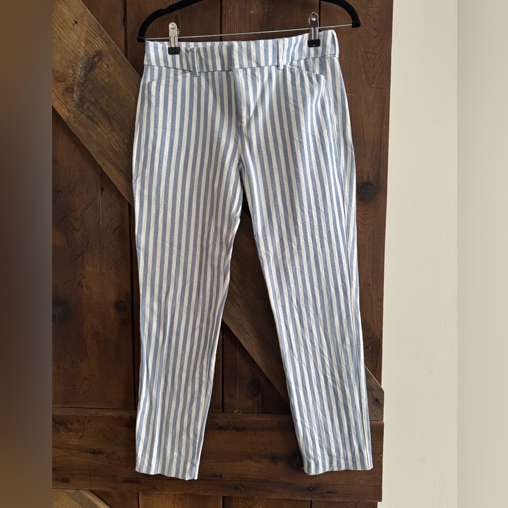 Old Navy Women's Striped Pixie Pants - Blue and White - Picture 3 of 3